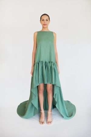 Vestido Irregular Escote V En Espalda