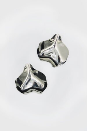 ARETES PETALO PLATA