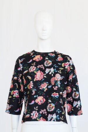 T-SHIRT LINO ESTAMPADO FLORES