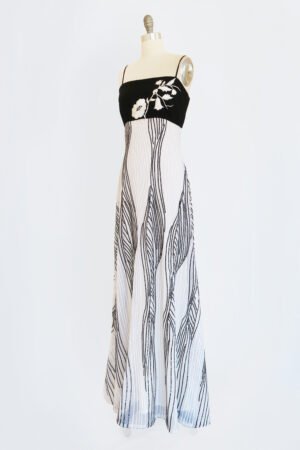 VESTIDO TIRANTES LENTEJUELA BLANCO Y NEGRO